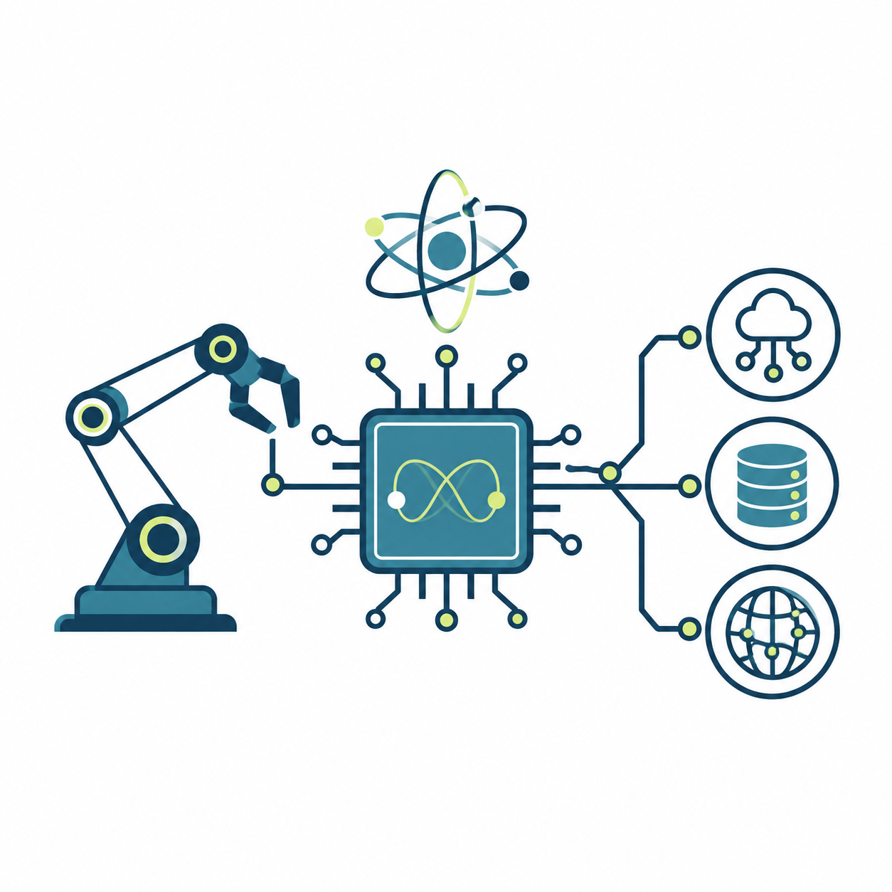 Quantum processor connecting robotics, cloud technology and industry